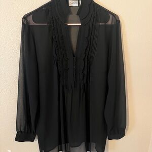 Chico's Black Sheer Women's Top Size 1